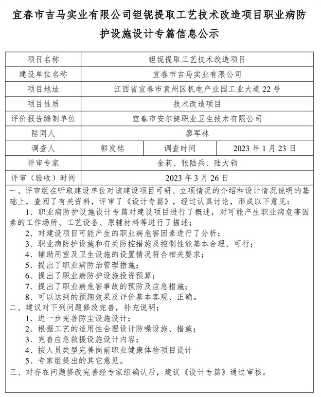 宜春市吉馬實業(yè)有限公司鉭鈮提取工藝技術(shù)改造項目職業(yè)病防護(hù)設(shè)施設(shè)計專篇信息公示.jpg